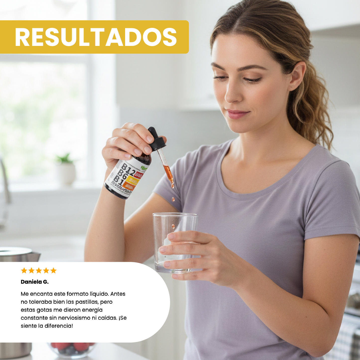 Gotas líquidas de vitamina B12,B6,B1- Más energía, apoyo cerebro y apoyo cardíaco.