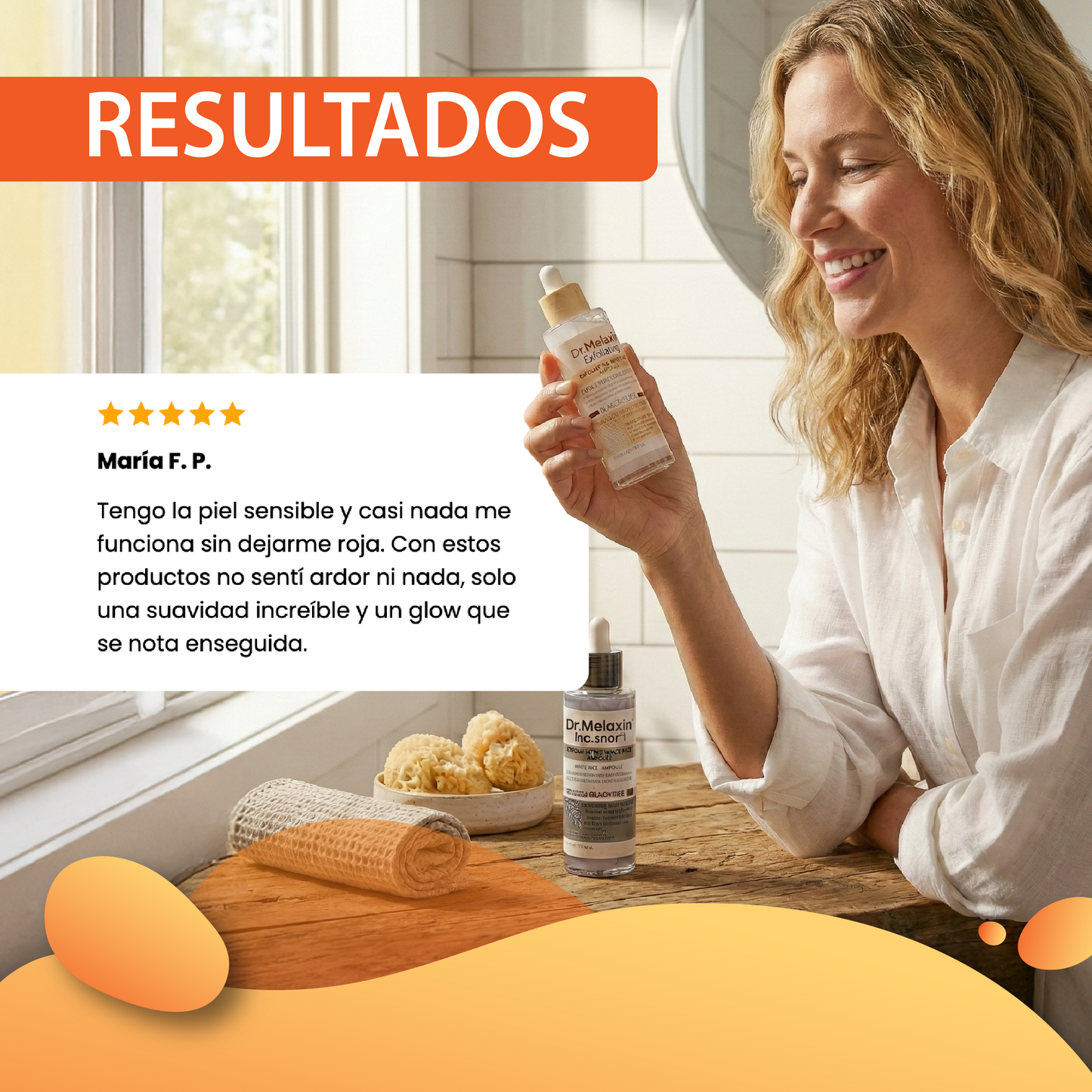 Dr.melaxin Línea de arroz Peel Shot Glow- Exfoliante removedor de células muertas de la piel.