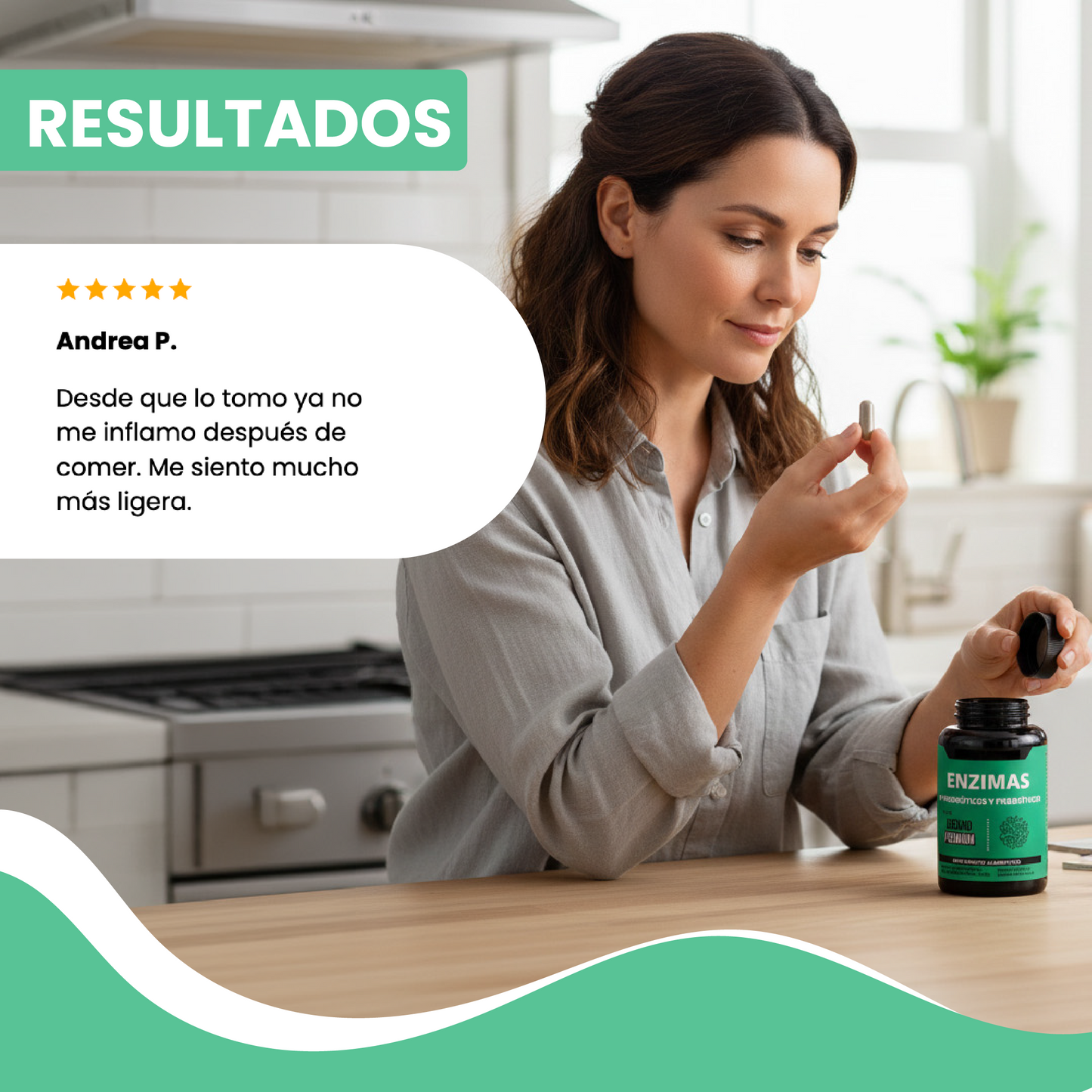 Enzimas + Probióticos y Prebióticos - Suplemento alimenticio vegano premium para mejorar la digestión.