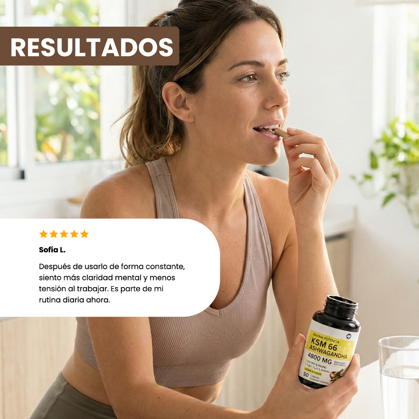 KSM 66 ashwagandha- Alivio del Estrés, Energía y Apoyo al Sueño.
