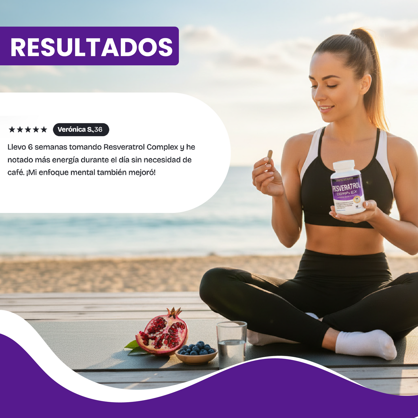 Resveratrol complex- Apoya el envejecimiento saludable, la función inmunológica y la salud cerebral.