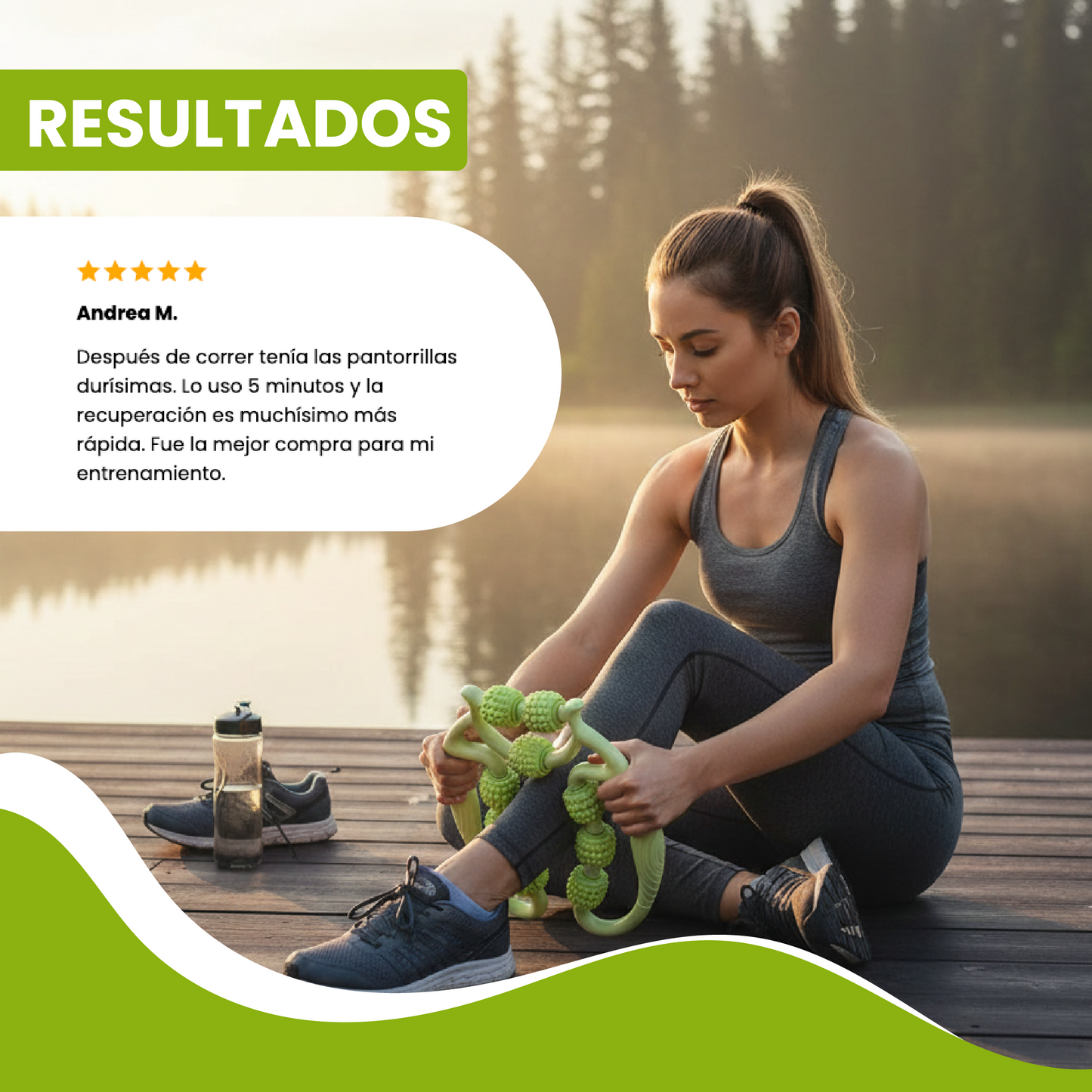 Rodillo masajeador muscular - Está diseñado para aliviar la tensión muscular, mejorar la circulación y acelerar la recuperación.