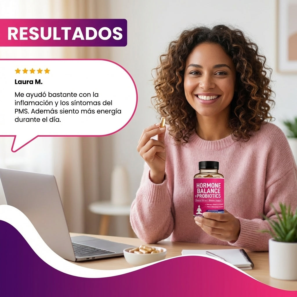 Hormone Balance + Probiotics- Alivio Natural para la Menopausia.