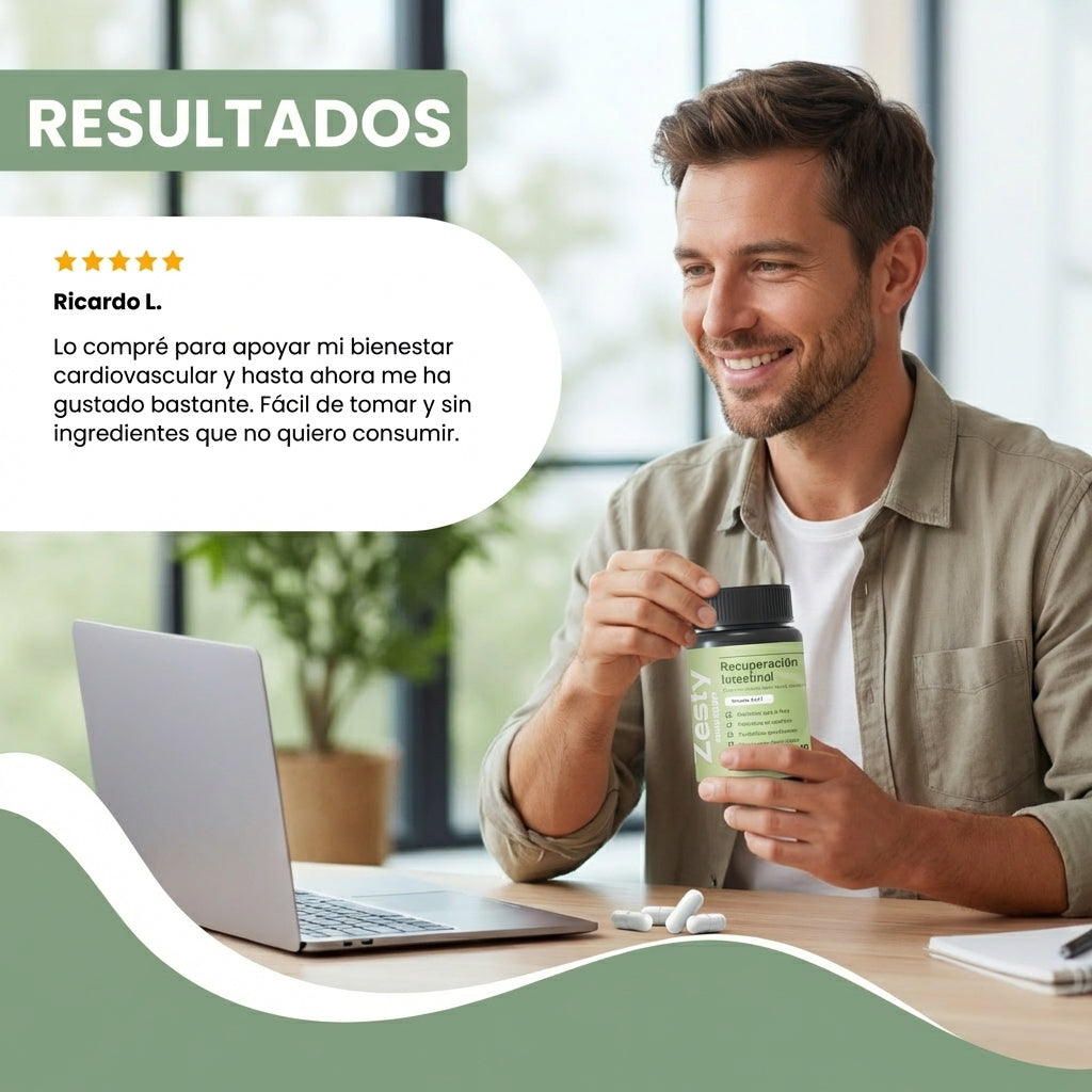 Recuperación Intestinal- ayuda a promover una mejor circulación, mejor flujo de oxígeno y energía natural para el día a día.
