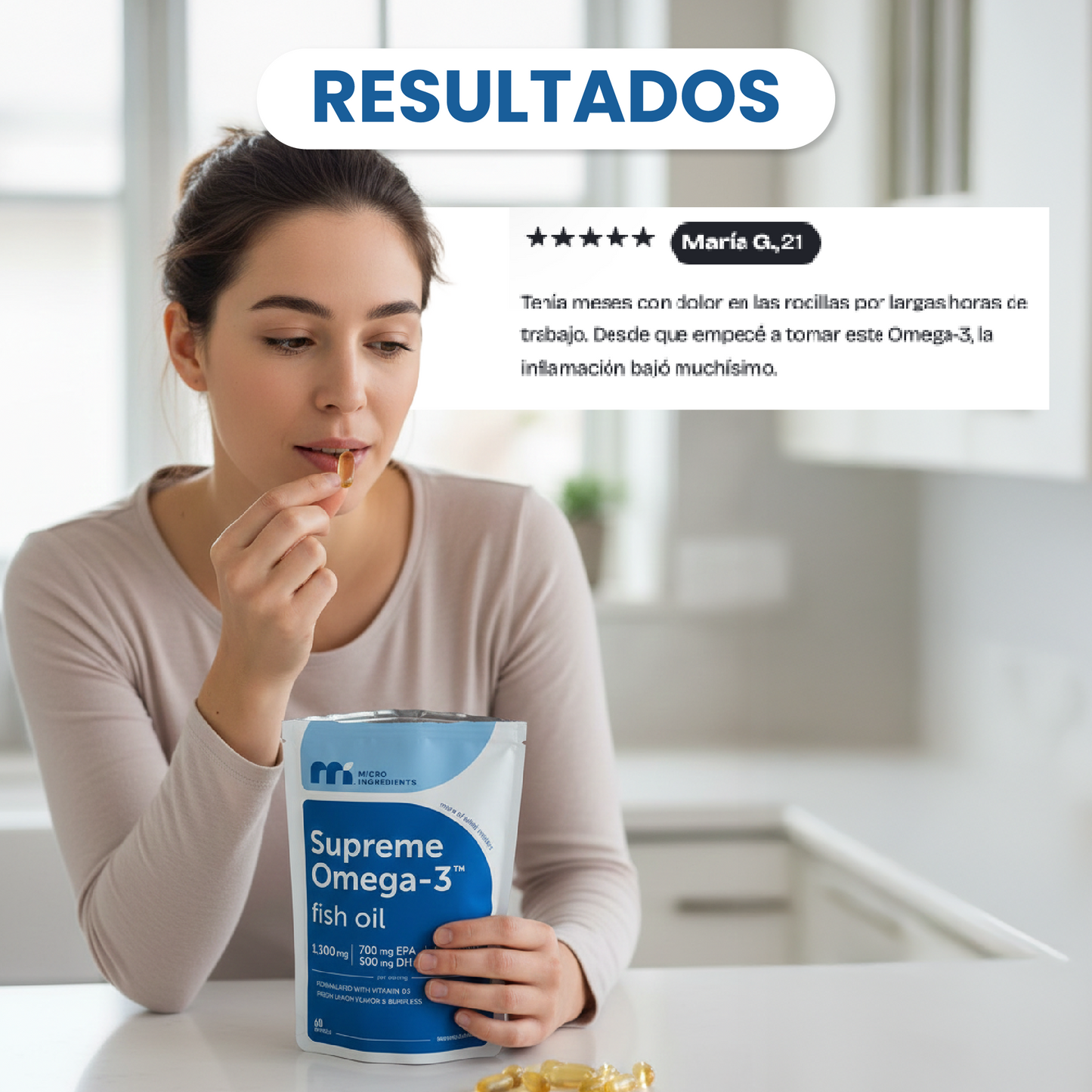 Supreme Omega-3 Aceite de Pescado- Apoya tu salud cardiovascular, cerebral, articular y visual.