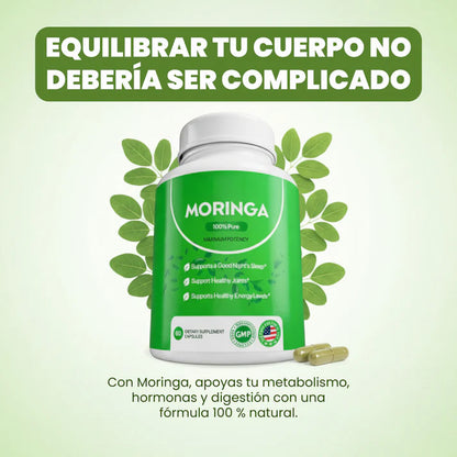 Moringa Cápsulas- superalimento rico en antioxidantes y vitaminas