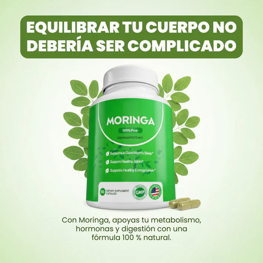 Moringa Cápsulas- superalimento rico en antioxidantes y vitaminas