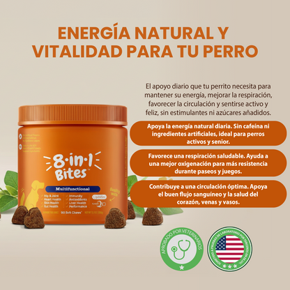 8 in 1 Bites- Para la salud, energía y bienestar diario de tu perro.