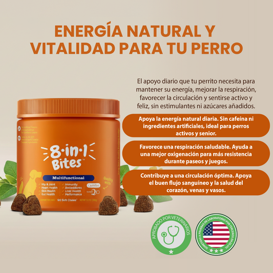 8 in 1 Bites- Para la salud, energía y bienestar diario de tu perro.