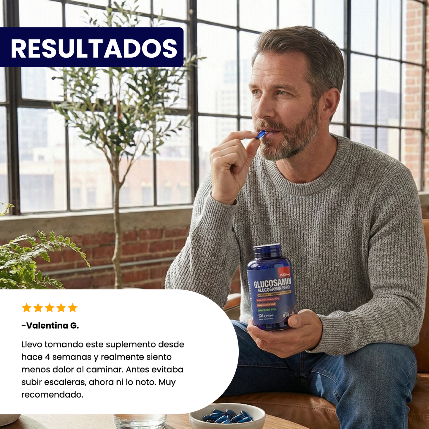 Glucosamin- Suplemento para la salud de las articulaciones, mejorar la movilidad y reducir la rigidez.