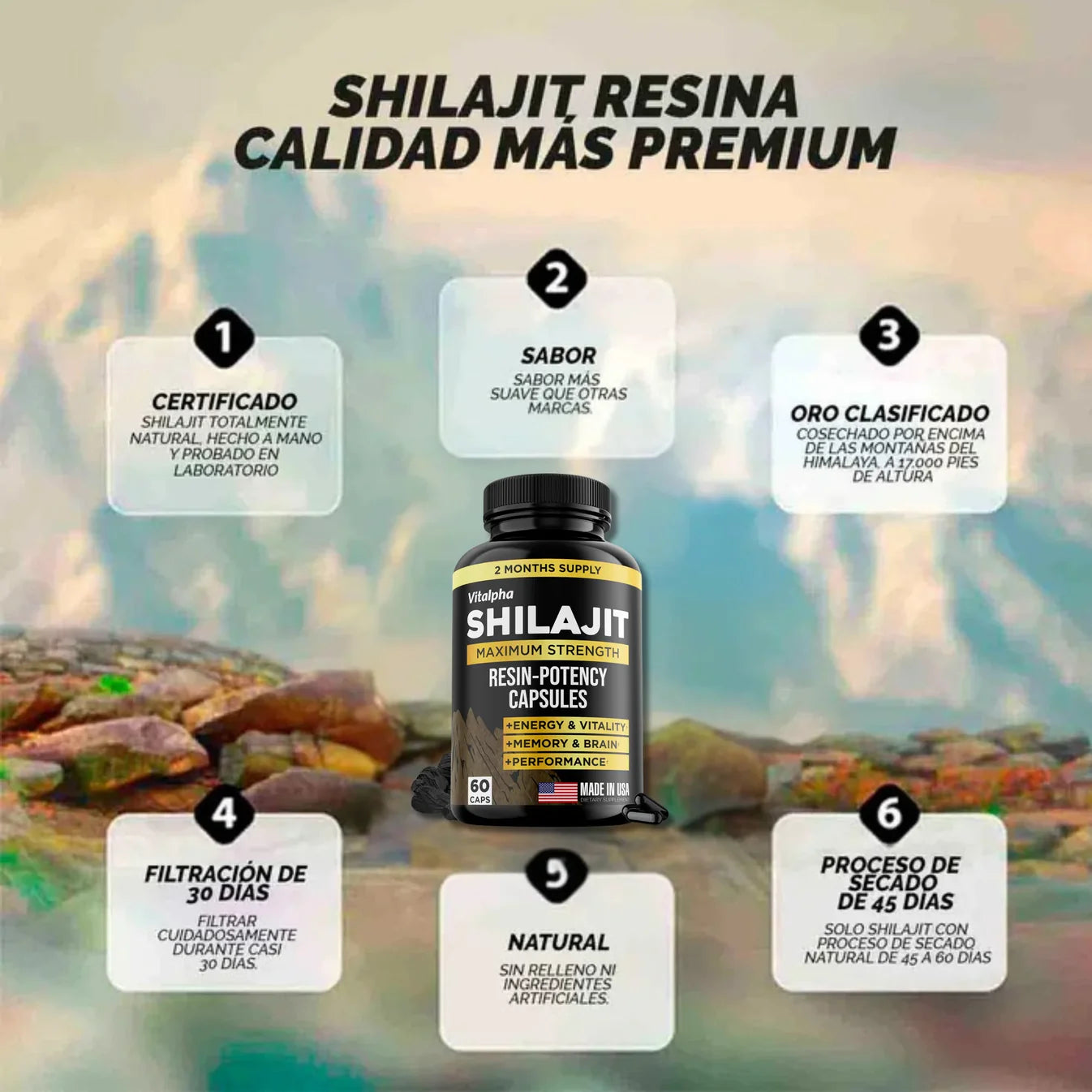 SHILAJIT CAPSULAS VITALIS ORIGINAL - NO COMPRES REPLICAS BARATAS