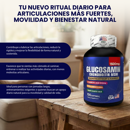 Glucosamin- Suplemento para la salud de las articulaciones, mejorar la movilidad y reducir la rigidez.