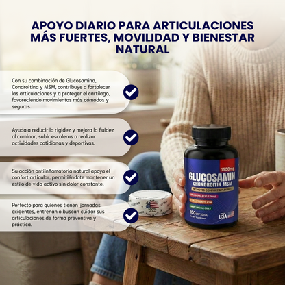 Glucosamin- Suplemento para la salud de las articulaciones, mejorar la movilidad y reducir la rigidez.