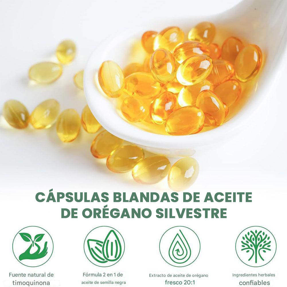 Capsulas de oregano -apoya defensas, vías respiratorias, digestión y bienestar general.