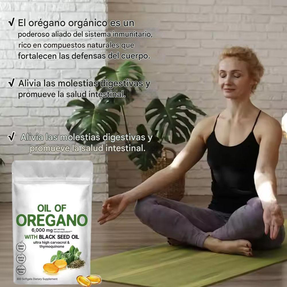 Capsulas de oregano -apoya defensas, vías respiratorias, digestión y bienestar general.