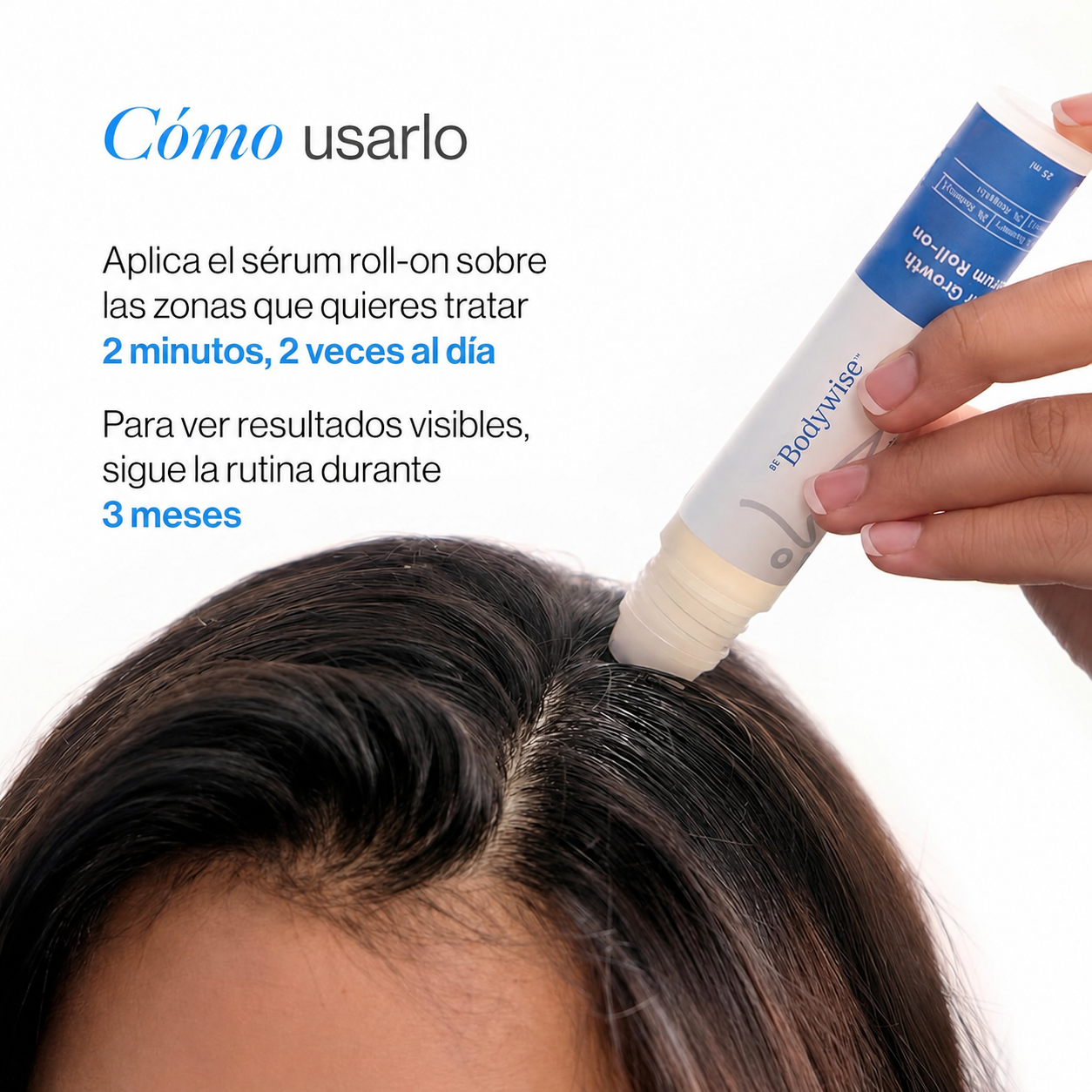BodyWise Roll on - Suero para el crecimiento del cabello