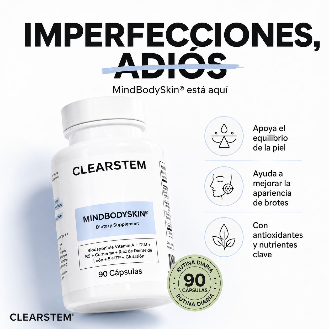 Clearstem- Suplemento para el cuidado integral de la piel
