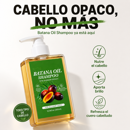 Batana Oil Shampoo- nutre y revitaliza tu cabello, dejándolo más suave y brillante.