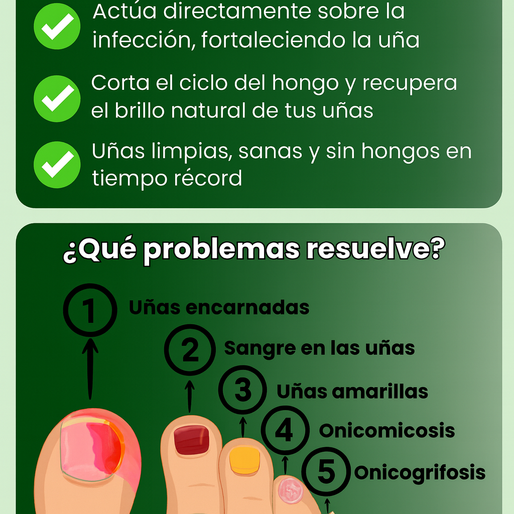 Eliminador de Hongos de Uñas – Uñas más sanas y fuertes en pocos días