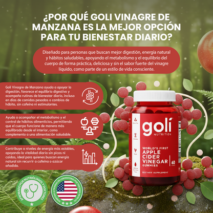 Goli vinagre de manzana-Para una mejor digestión, energía y bienestar diario.