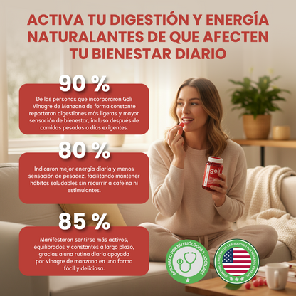 Goli vinagre de manzana-Para una mejor digestión, energía y bienestar diario.
