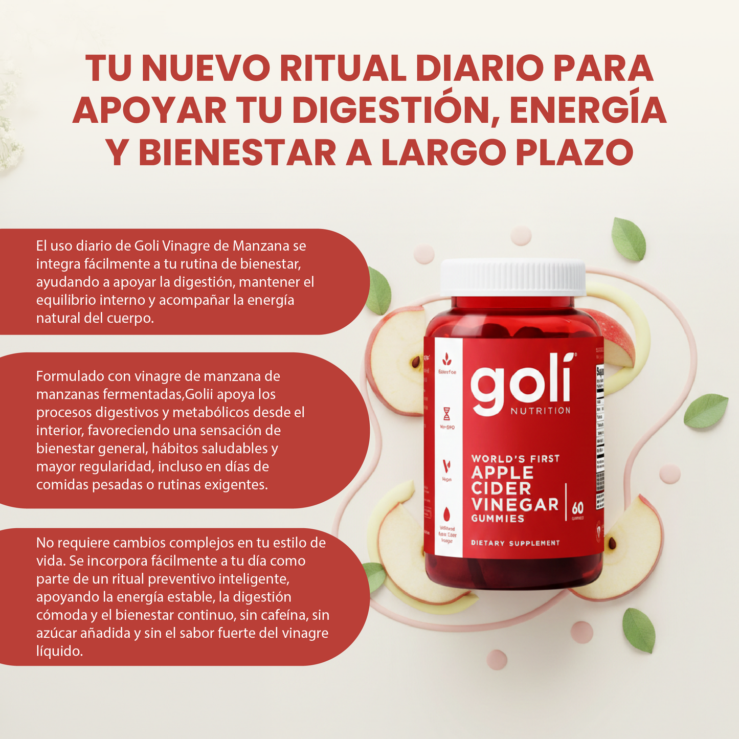 Goli vinagre de manzana-Para una mejor digestión, energía y bienestar diario.