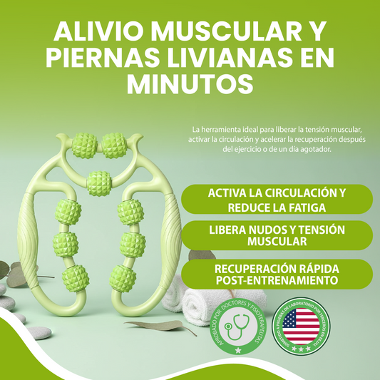 Rodillo masajeador muscular - Está diseñado para aliviar la tensión muscular, mejorar la circulación y acelerar la recuperación.