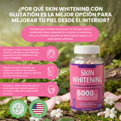 skin whitening-Apoya la uniformidad del tono de la piel y  reduce manchas oscuras.