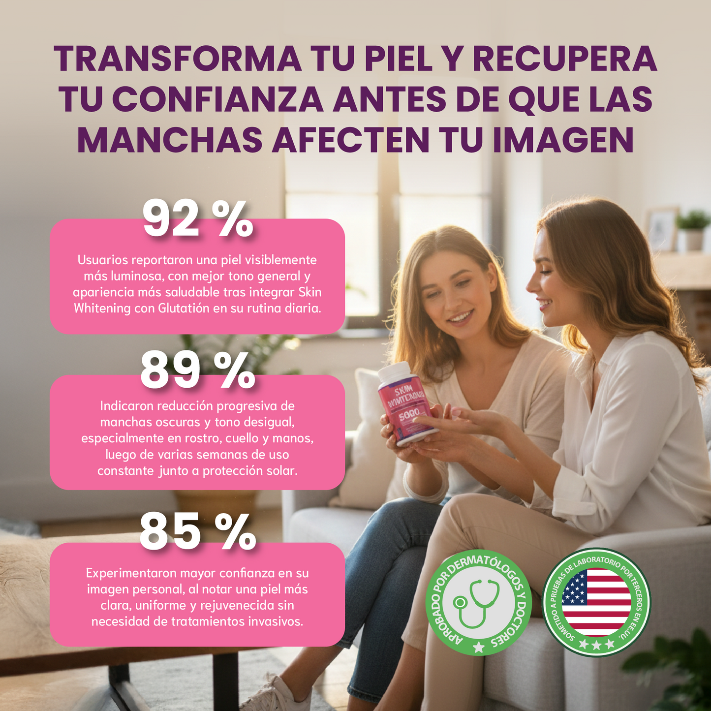 skin whitening-Apoya la uniformidad del tono de la piel y  reduce manchas oscuras.