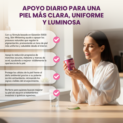 skin whitening-Apoya la uniformidad del tono de la piel y  reduce manchas oscuras.