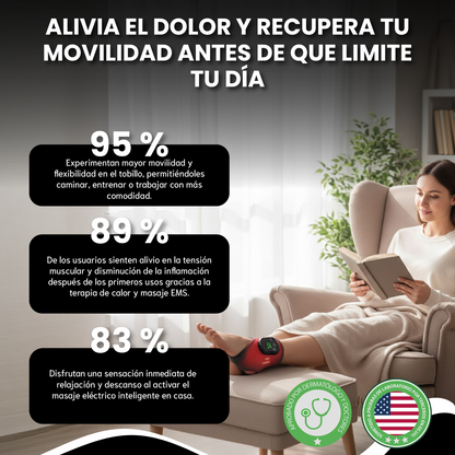 Tobillera eléctrica con calor inteligente- Alivia el dolor, reduce la inflamación y acelera la recuperación.
