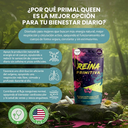 Primal queen- Ayudanda a mejorar la respiración, la circulación y los niveles de energía.