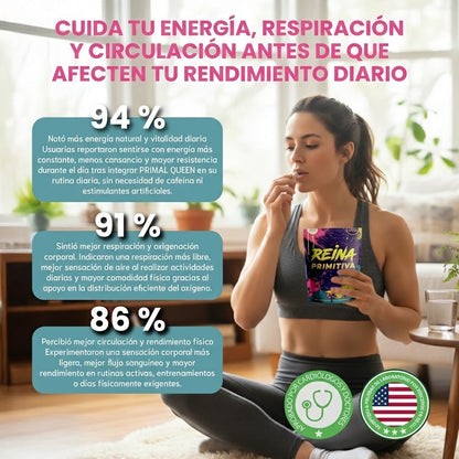 Primal queen- Ayudanda a mejorar la respiración, la circulación y los niveles de energía.
