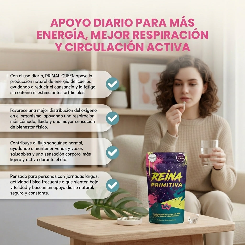 Primal queen- Ayudanda a mejorar la respiración, la circulación y los niveles de energía.