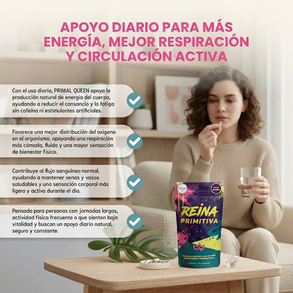 Primal queen- Ayudanda a mejorar la respiración, la circulación y los niveles de energía.