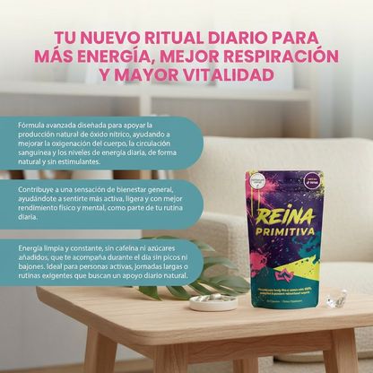 Primal queen- Ayudanda a mejorar la respiración, la circulación y los niveles de energía.