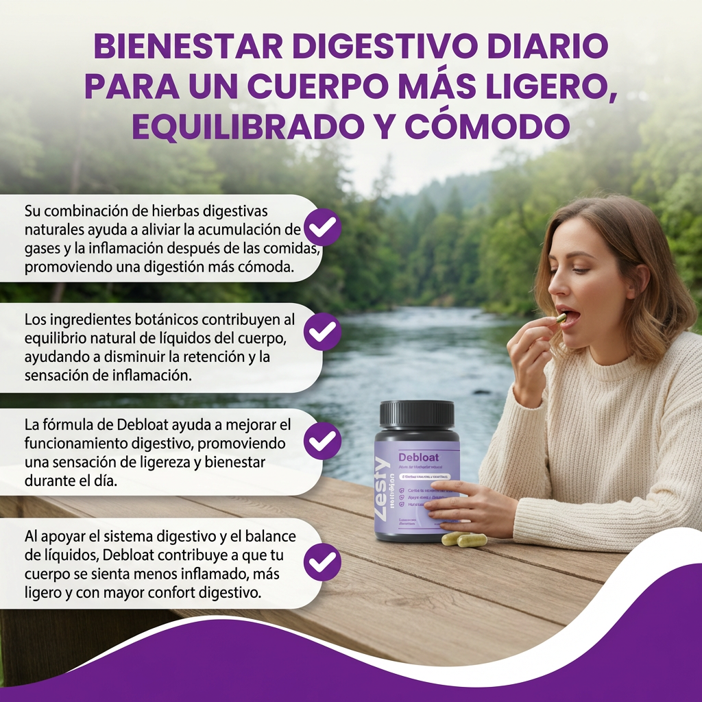 Debloat- Alivio Natural de la Hinchazón.