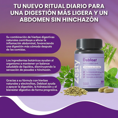 Debloat- Alivio Natural de la Hinchazón.