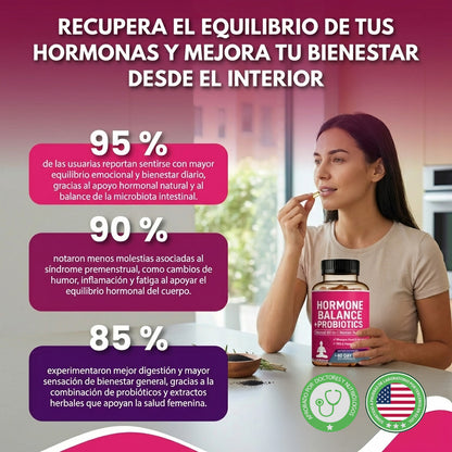Hormone Balance + Probiotics- Alivio Natural para la Menopausia.