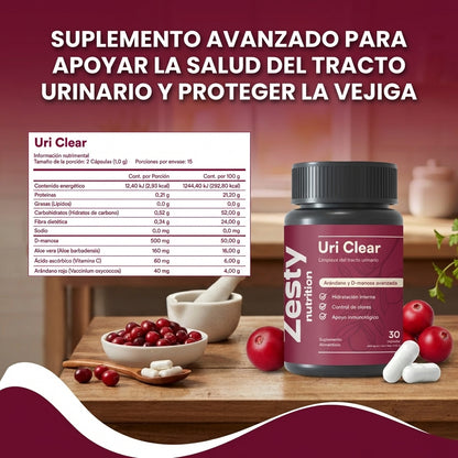 Uri Clear- Limpieza del tracto urinario y Apoya el sistema inmunológico.