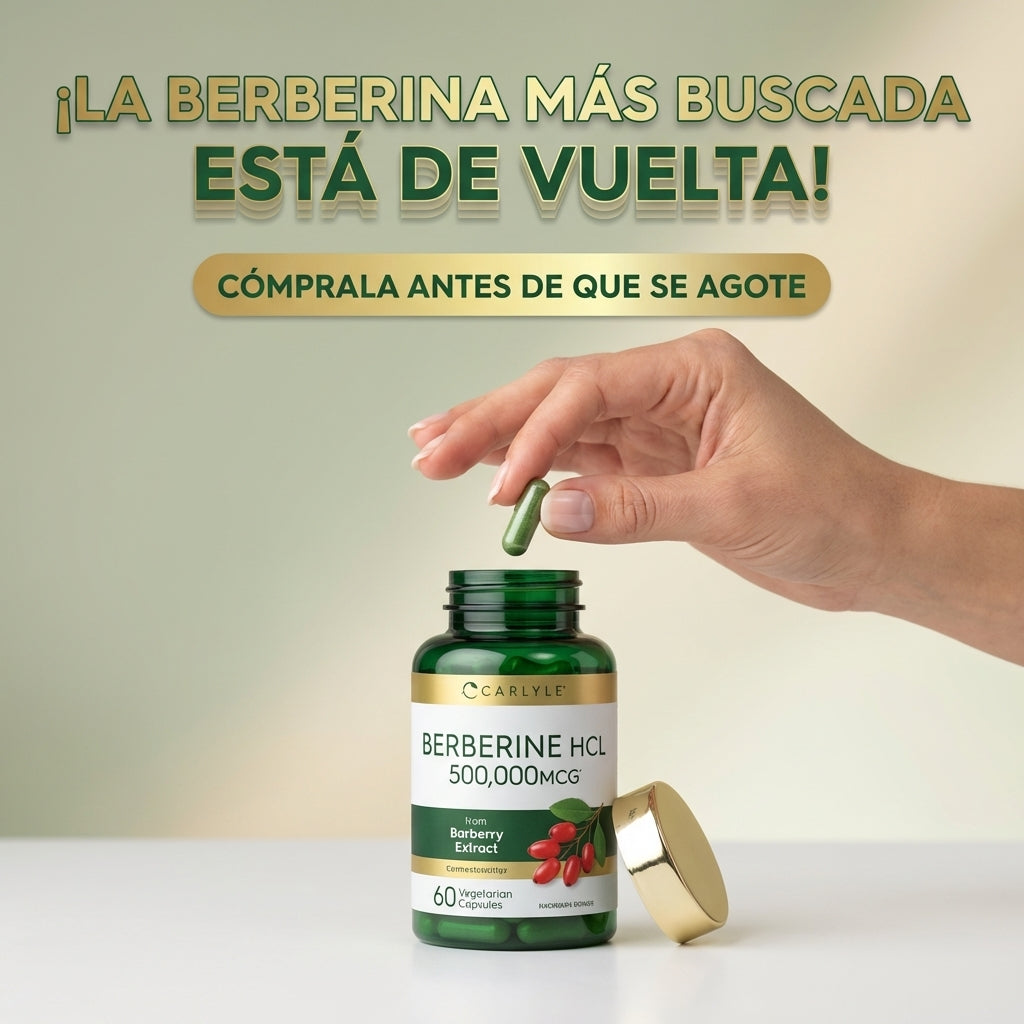 Berberine HCL- apoya el metabolismo de la glucosa y mejora la sensibilidad a la insulina.