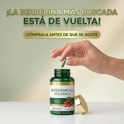 Berberine HCL- apoya el metabolismo de la glucosa y mejora la sensibilidad a la insulina.