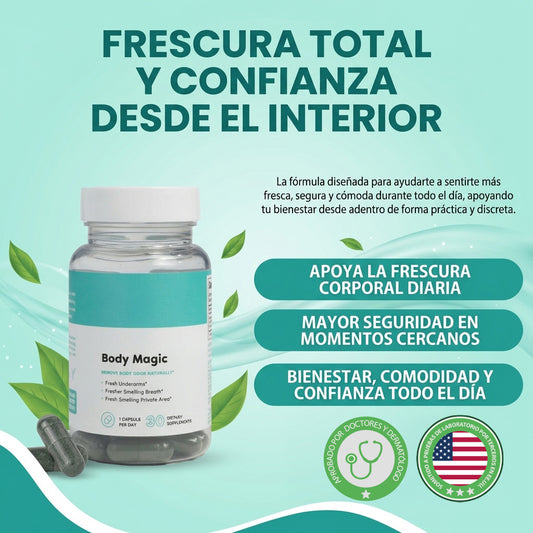 Body Magic-Apoya una sensación de frescura corporal desde el interior.