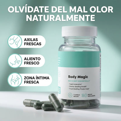 Body Magic-Apoya una sensación de frescura corporal desde el interior.