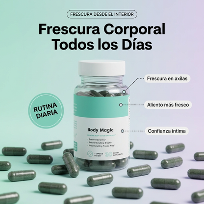 Body Magic-Apoya una sensación de frescura corporal desde el interior.