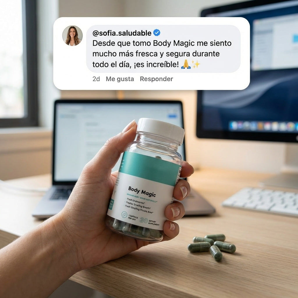 Body Magic-Apoya una sensación de frescura corporal desde el interior.
