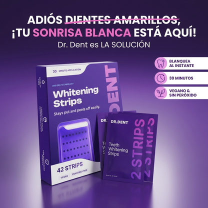 Whitening strips- Tiras Blanqueadoras para una Sonrisa Más Blanca.