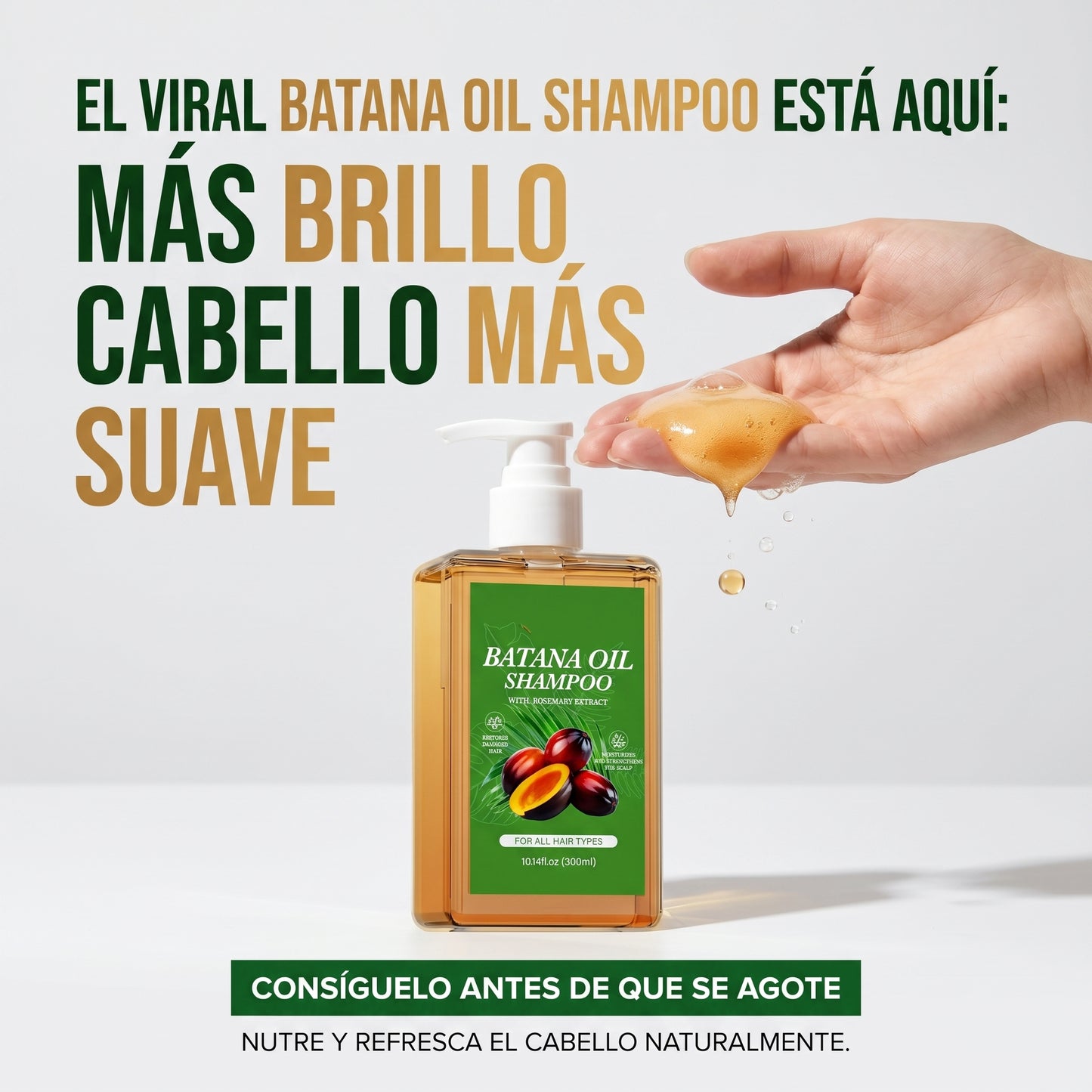 Batana Oil Shampoo- nutre y revitaliza tu cabello, dejándolo más suave y brillante.