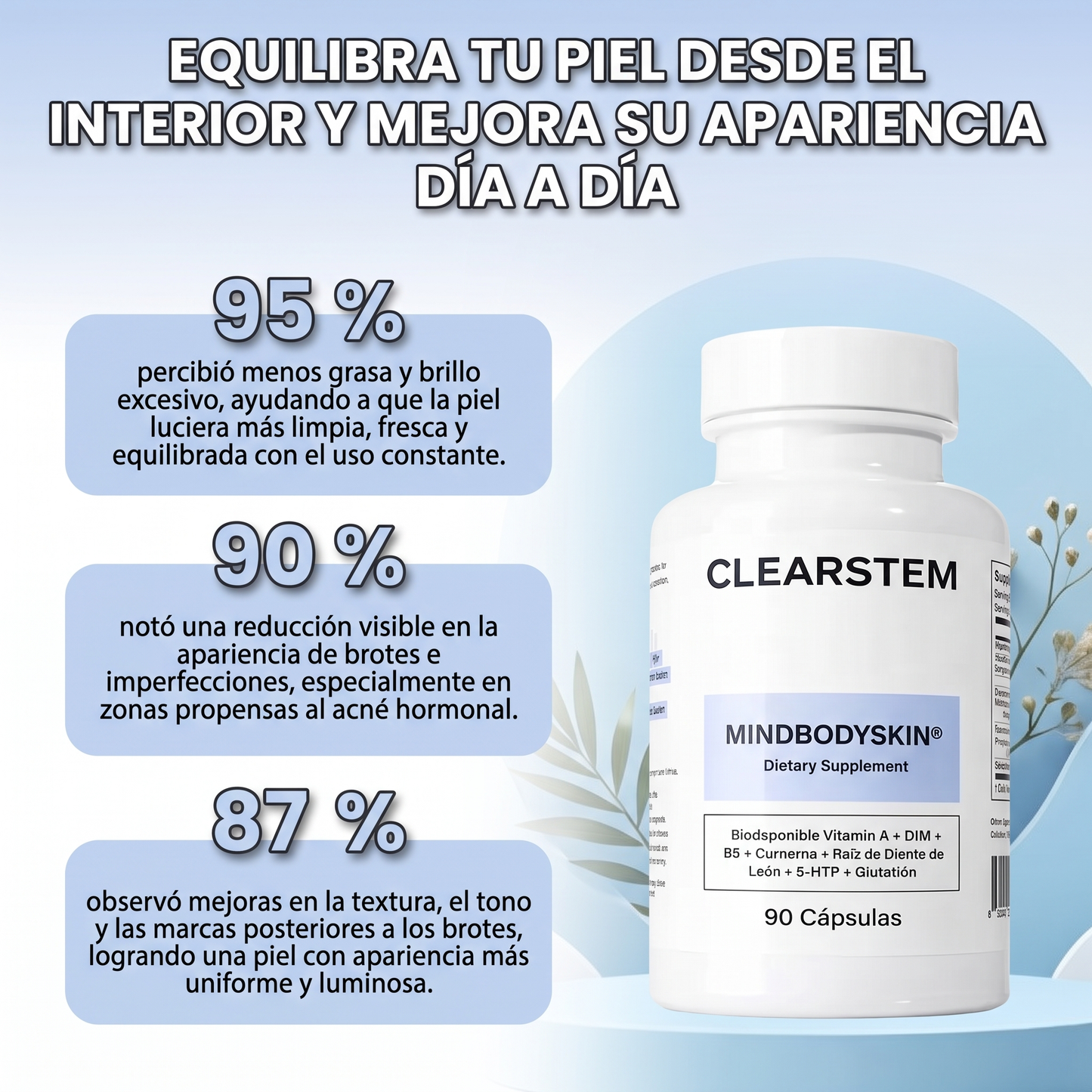 Clearstem- Suplemento para el cuidado integral de la piel