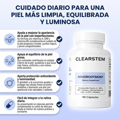 Clearstem- Suplemento para el cuidado integral de la piel